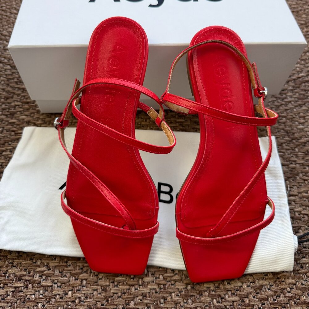 NWT AEYDE Ella leather slingback sandals